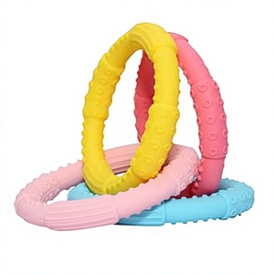 Pulsera Sensorial Mordedor de Silicona Suave para Bebés y Niños Pequeños, Colores Rosa, Amarillo y Azul - Product Image 3