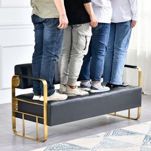 Ensemble de canapés de réception pour bureau Zxm, mobilier commercial, salle d'attente, chaises d'attente noires avec chaises de salle d'attente - Product Image 6