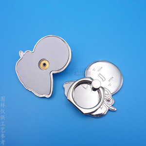 Support de téléphone de bureau adhésif universel en alliage de nickel et de zinc Teru Teru Bozu Ring Holder Bright Nickel Zinc Alloy - Product Image 2