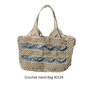 Bolsos de ganchillo para mujer, bolsos de playa de rafia de algodón 100% ecológicos personalizados hechos a mano en la India - Product Image 6