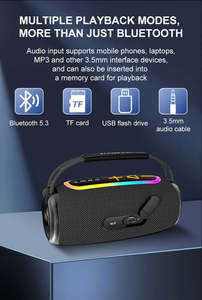 Altavoz Inalámbrico Portátil Personalizado Popular con Bajos Potentes y Luces LED RGB 5.0 para Fiestas en Casa, Cine en Casa y Uso en Exteriores - Product Image 4