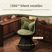 Chaise de coiffeuse pivotante à 360 degrés, livraison rapide, tissu chenille doux, cuir résistant aux griffures de chat, mousse haute résilience