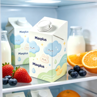 OEM Lebensmittelechtes Kraftpapier 7-Schicht Aseptischer Flüssig-Lebensmittelkarton Manipulationssicheres Siegel für Brik-Verpackung Wiederverwendbar Umweltfreundlich