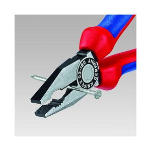 KNIPEX - 03 01 200 EAN Combination Pliers <b>black</b> atramentized, head <b>polished</b>, handles plastic coated PLIERS AND CUTTERS - Product Image 4