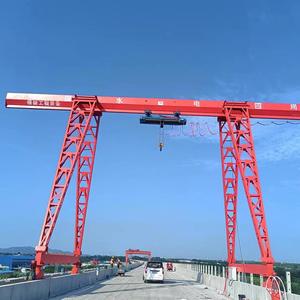 Grue <span class=keywords><strong>portique</strong></span> à double poutre sur pneus en caoutchouc de 16 tonnes multi-usages pour le chargement en entrepôt - Product Image 3