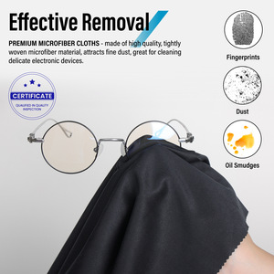 Paño de Microfibra InnoVue Opto CF-01 Negro y Gris para Lentes Ópticas, Pantallas de Teléfono y Cuidado de Lentes - Product Image 2
