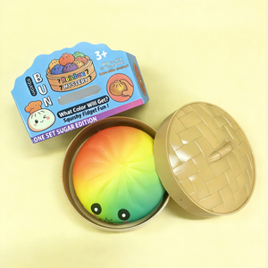Wholesale Colorful Squishy Dumpling PU Smile Face Bun Mystery Box Blind Box <b>Squeeze</b> Toys 8.5CM Anxiety Relief for Kids & Adults - Product Image 3