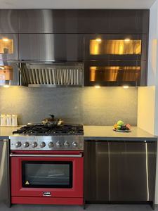 Armoires de cuisine en acier inoxydable 304 de style américain, ensemble d'armoires métalliques anti-rouille et lave-vaisselle avec accessoires complets - Product Image 2