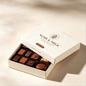 FX Premium <b>White</b> <b>Cardboard</b> Eco-Friendly Recyclable Chocolate Gift <b>Box</b> Transparent Display Window Custom Folding Packaging - Product Image 2