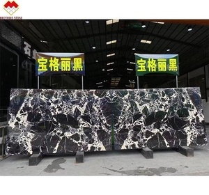 Diseñador amado mármol negro Calacatta <span class=keywords><strong>viola</strong></span> negro flor blanca piedra de mármol Natural Grand Antique losa de mármol blanco y negro - Product Image 1