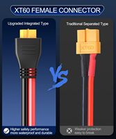 Câble d'extension YouLong 10AWG en cuivre PVC avec connecteur SAE XT60, adaptateur femelle, indice de protection IP67, pour générateur solaire 12V et alimentation portable