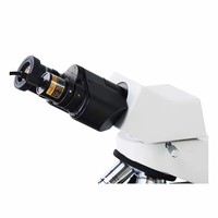 Cámara de microscopio 4K, cámara digital para microscopio de hendidura, microscopio trinocular con enfoque automático, microscopio industrial HD RF4 con cámara y lente 4K