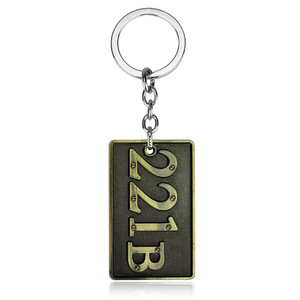 Llavero Conmemorativo de Bronce Antiguo del Apartamento Sherlock 221B, Regalo Conmemorativo de Aleación de Zinc Antigua - Product Image 3