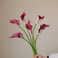 Calla Lily – Faible MOQ – Fleurs artificielles DIY – Décoration Bohème pour la maison – Arrangement de Calla Lily en PU – Lys artificiel en PU