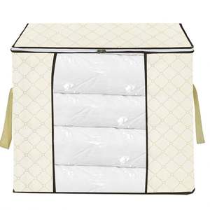 Sac de rangement sous le lit pliable en tissu non tissé avec fermeture éclair robuste et deux poignées, nouveau design tendance, pour vêtements, couvertures, matelas, édredons - Product Image 4