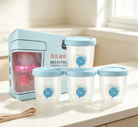 Conteneur de stockage de lait maternel à col large, réutilisable, compatible avec le tire-lait, biberon pour bébé