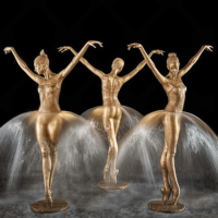 Figurines dansantes en bronze, fontaines, sculptures aquatiques, artisanat métallique utilisé pour la décoration et les événements