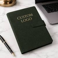 Carnet A5 promotionnel coloré avec fermeture à bouton-pression pour cadeaux d'entreprise