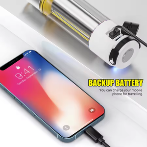 Multifunzionale all'aperto impermeabile lanterna portatile da campeggio luce ricaricabile torcia ad alta potenza con magnete e gancio - Product Image 6