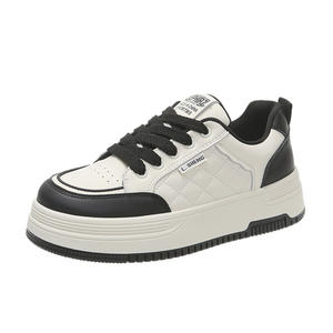 Zapatillas Blancas de Plataforma con Suela Gruesa para Mujer, Nueva Colección Primavera, Cuero Genuino, Estilo Casual Deportivo para Caminar - Product Image 1