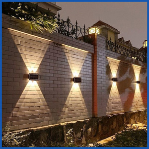 โคมไฟติดผนังกระจกนูน Hejia Solar 6 หลอด LED สำหรับภายนอกอาคาร กันน้ำ ใช้สำหรับลานบ้าน ปรับความสว่างได้ - Product Image 4