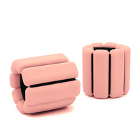 Bracelets lestés en silicone avec velcro magique pour le yoga, la remise en forme, l'exercice, la danse, la pratique, paire de 2 lb et 4 lb
