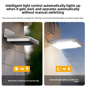 Bán buôn IP65 vỏ nhôm năng lượng mặt trời đèn LED nguồn ánh sáng cảm biến tường cửa sổ vườn và ngoài trời Tính năng chống thấm nước - Product Image 4