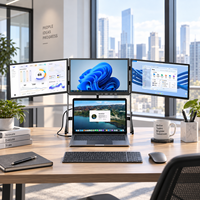 Moniteur portable triple écran, moniteur portable triple écran, extension de moniteur portable triple écran pour ordinateur portable, pour le travail de bureau