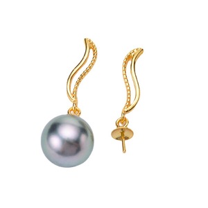 DIY Magnifiques boucles d'oreilles en argent avec perles rondes de 8 à 12 mm, support vide en argent S925, perles - 20711 Accessoire - Product Image 3