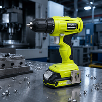 Perceuse industrielle TOLHIT sans fil 20V 30Nm à vitesse variable, moteur à balais, batterie lithium 2.0Ah, mandrin réglable