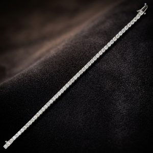 สร้อยข้อมือทองคำขาว 14K เพชรเลี้ยงในห้องปฏิบัติการ ขนาด 6.25 นิ้ว - Product Image 3