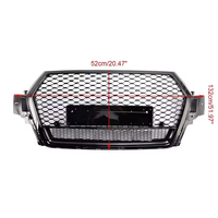 Grille de pare-chocs avant nid d'abeille style RSQ7 noir brillant pour Audi Q7 SQ7 2016 2017 2018 2019