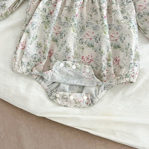 Mameluco de Algodón con Mangas Largas y Estampado Floral Vintage para Bebés Niñas de 0 a 24 Meses, Primavera 2026 - Product Image 6