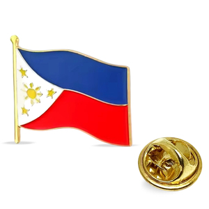 Usine personnalisé Philippines drapeau épinglette fleur nationale Sampaguita fierté métal émail Badge magasin touristique Souvenir accessoires - Product Image 2
