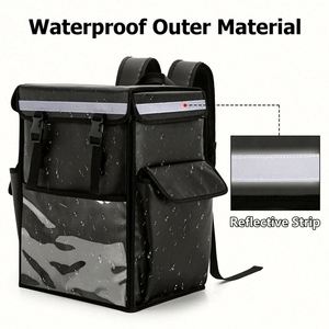 กระเป๋าเป้สะพายหลังแบบมีช่องเก็บความร้อน Eiomrpsible Therwall สำหรับใส่อาหาร แบรนด์สั่งทำพิเศษ  กระเป๋าส่งอาหารฟอยล์อะลูมิเนียม  กระเป๋าเป้สะพายหลังสำหรับเครื่องดื่มเคลื่อนที่ ทำจากผ้าใบ PVC - Product Image 5