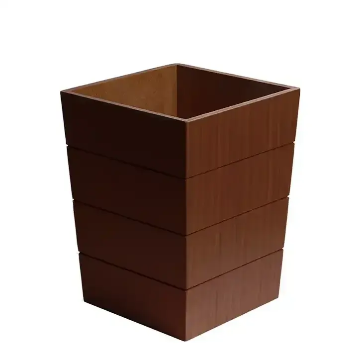 Wood Trash Can Wooden Waste Bin Opening Top Trash Can Wastebasket Garbage Container Household Items Trash Can