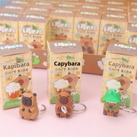 Figurine PVC Kapibara en boîte mystère, thème animal, 24 pouces, emballage d'origine, Montagnes et Mers, porte-clés mignon, jouet type Hootie