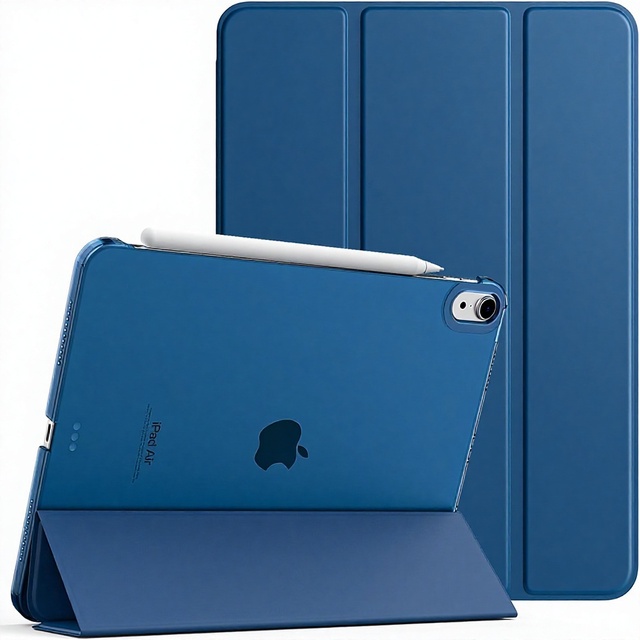 TABLET COVER CASE Slim Stand Hard Case for iPad Air 11-inch M4/M3/M2 5th/4th Gen 109" Abyss Blue Translucent Back Touch ID Auto Wake/Sleep
