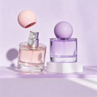 Maßgefertigte 30ml 50ml 100ml 150ml Bunte Runde Individuell Bedruckte Premium Nachfüllbare Spray Luxus Leere Glas 50ml Parfümflasche