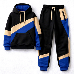 Shafiq Sports Unisex Yellow Black Tracksuits Full Zip Hooded Breathable Mesh Athletic Wears Side Pockets Loose Fit Winter Style - Product Image 1