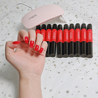 Vernis à Ongles Gel 3 en 1 12 Couleurs Facile à Utiliser UV One Step Gel Vernis à Ongles Stylo