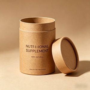 Boîtes rigides hermétiques pour médicaments, pilules, poudre de collagène, avec emballage en papier kraft recyclé et pelliculage mat - Product Image 6