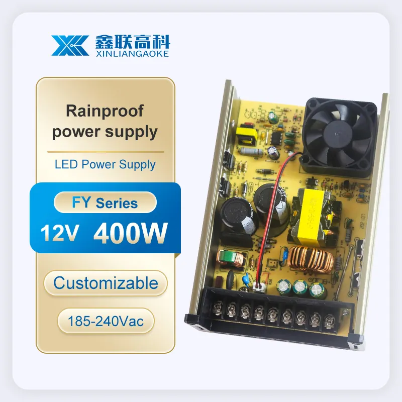 Adaptador a prueba de lluvia de 400W conmutación Dc China 12 V Smps Powersupply 12 voltios Ac interruptor de luz suministro Acdc Módulo fuente de alimentación Led