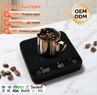 Nouvelle Balance Électronique de Cuisine 3kg/0.1g avec Écran LCD Blanc et Minuteur pour Aliments, Expresso et Café Filtre