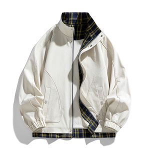 Veste fine personnalisée avec logo, vêtements de travail pour hommes, veste coupe-vent, veste à col chaud, vêtements de groupe pour l'extérieur, broderie populaire - Product Image 1