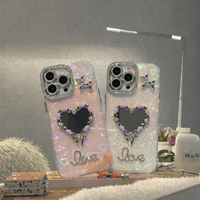 Coque de téléphone antichoc en TPU avec motif perforé et support pour iPhone 17 Pro Max/15 Pro/13 Pro