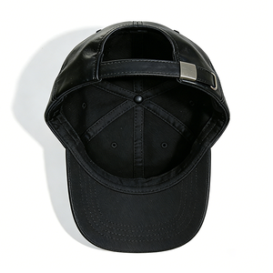 Casquette de baseball en cuir brodé 2026, ajustable, vierge, pour hommes et femmes, logo personnalisé, vente en gros - Product Image 2
