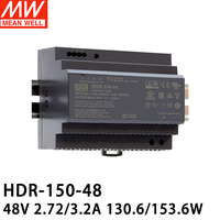 Alimentation sur rail DIN MEAN WELL HDR 15W 30W 60W 100W 150W, sortie simple 24V, entrée 85-264VAC pour usage industriel