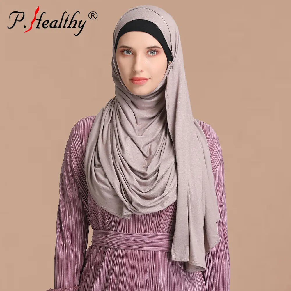 Großhandel Frauen Hervorragende Qualität Schal Stretch Weich Klar Hijabs Luxus Premium Jersey Schals