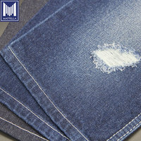 Tissu denim sergé polyester/coton teint bleu foncé, poids lourd 13oz, résistant au rétrécissement, en rouleaux, prix de gros au mètre